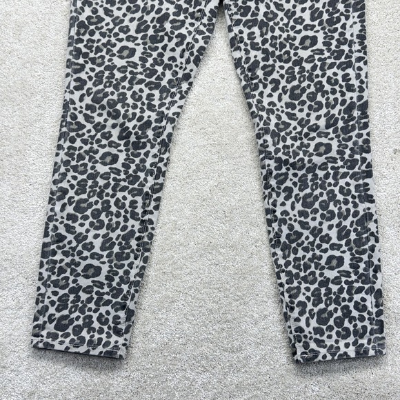 Ann Taylor LOFT Jeans Womens 8 Gray Mid Rise Modern Skinny Leopard Animal Print - Picture 3 of 14